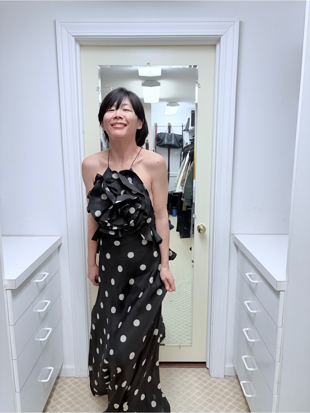 NWOT Zimmerman Black Polka Dot Halter Gown, Size AU 2 = M - Picture 2 of 15